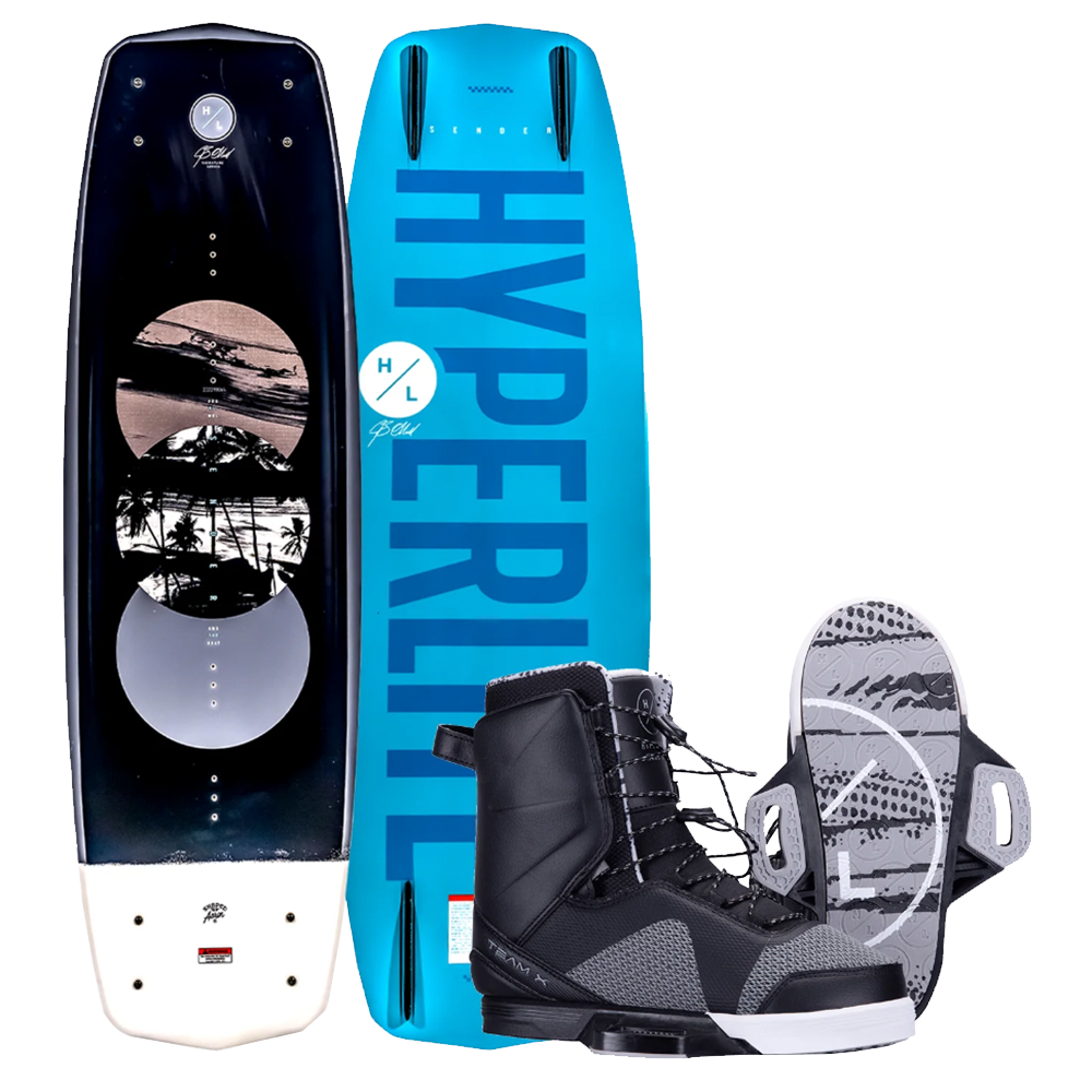 2025 Hyperlite Sender Wakeboard With Hyperlite Team X Bindings