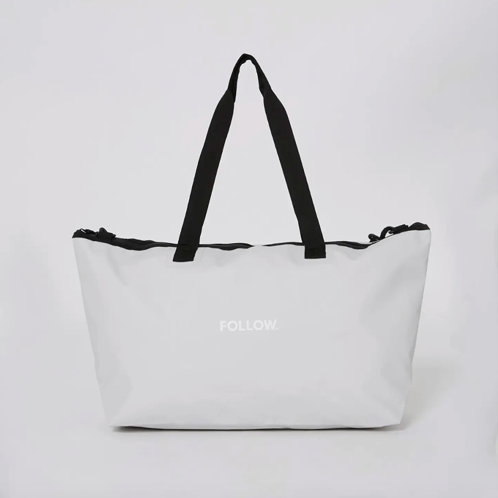 Follow Brand Life Tote Bag Light Grey