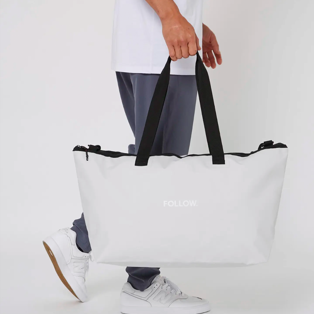 Follow Brand Life Tote Bag Light Grey