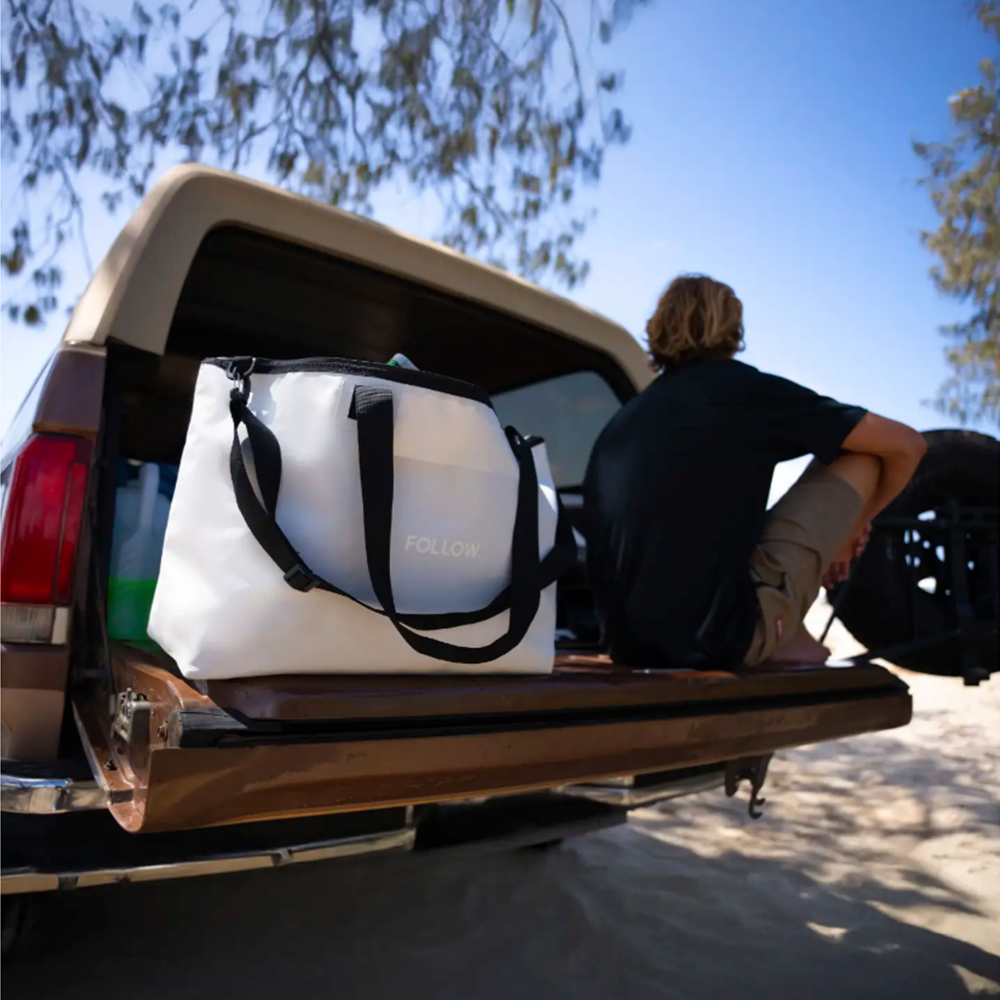 Follow Brand Life Tote Bag Light Grey