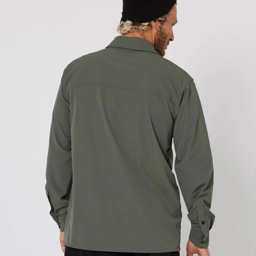 Follow Brand Long Sleeve Sun Shirt Olive