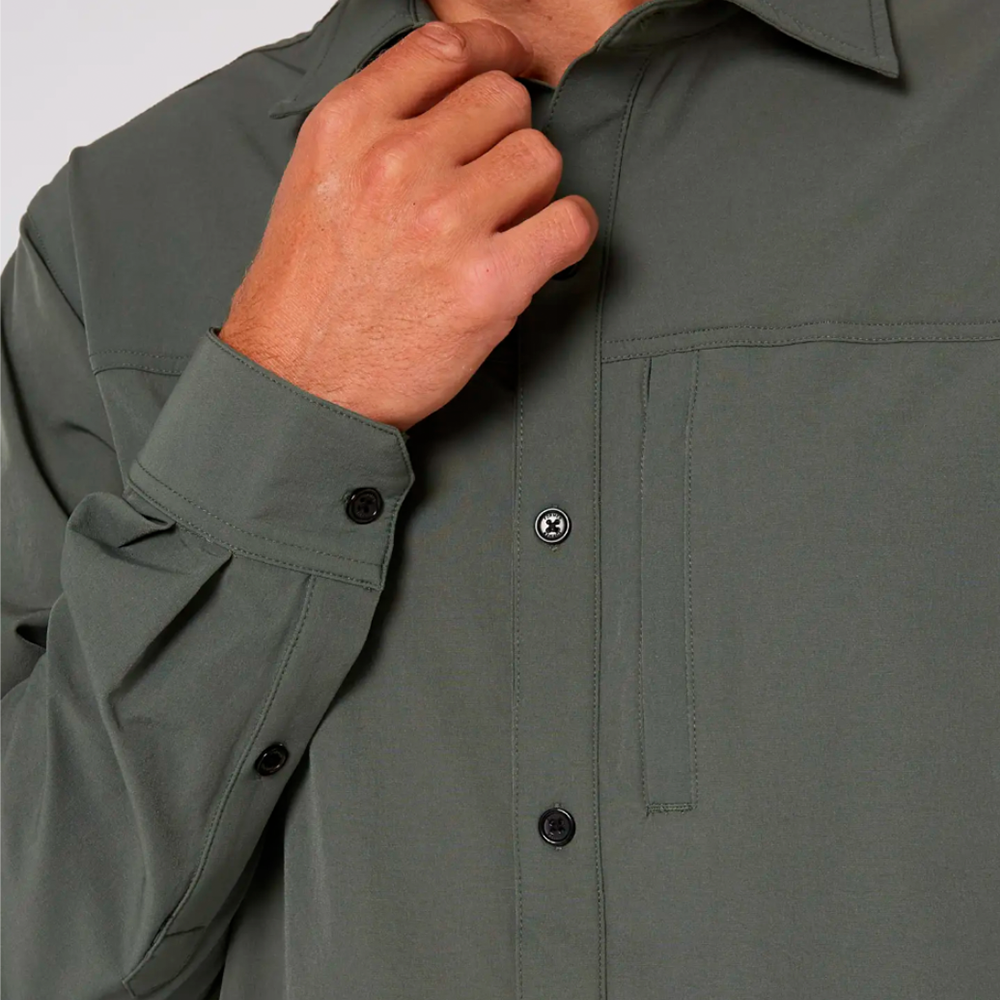 Follow Brand Long Sleeve Sun Shirt Olive