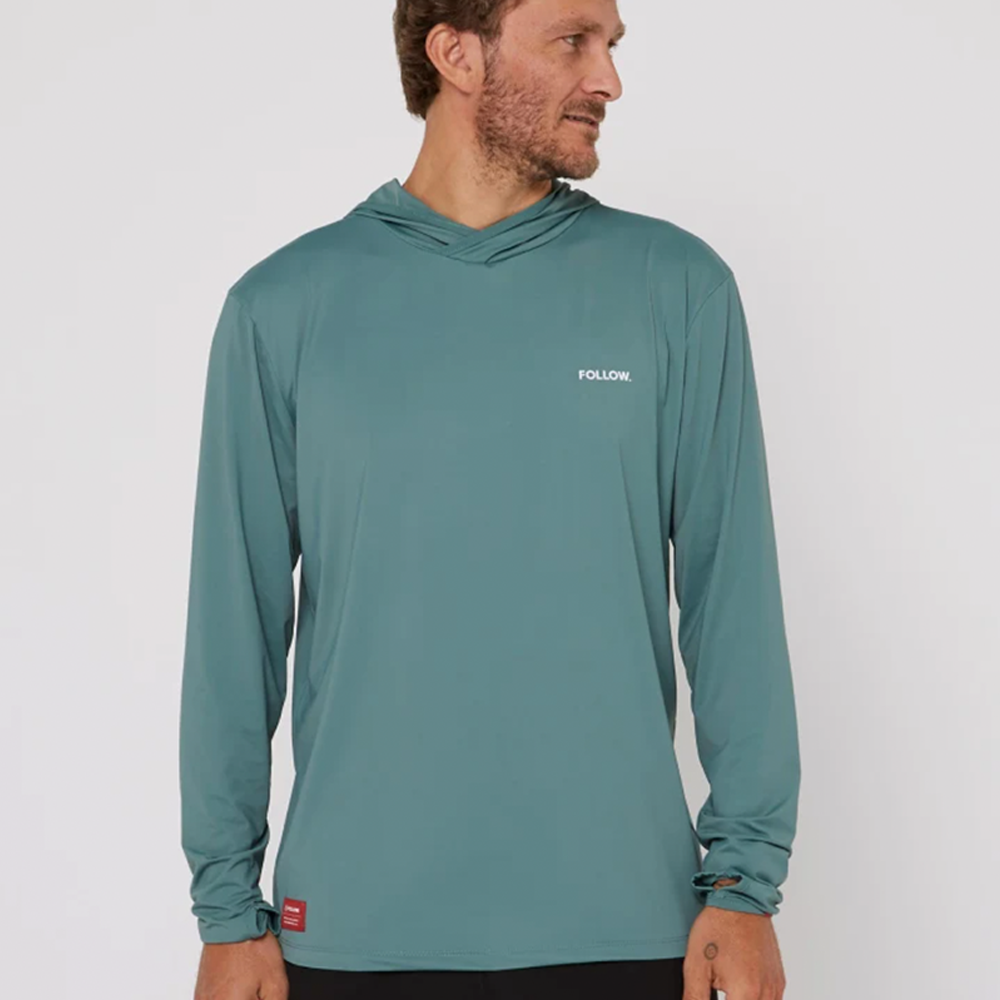 Follow Brand Long Sleeve Water Hoodie Olive