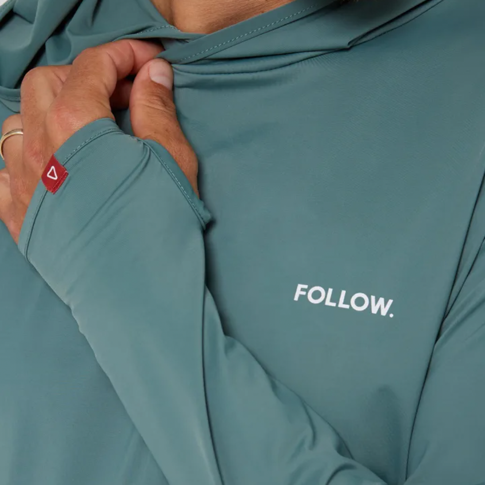 Follow Brand Long Sleeve Water Hoodie Olive