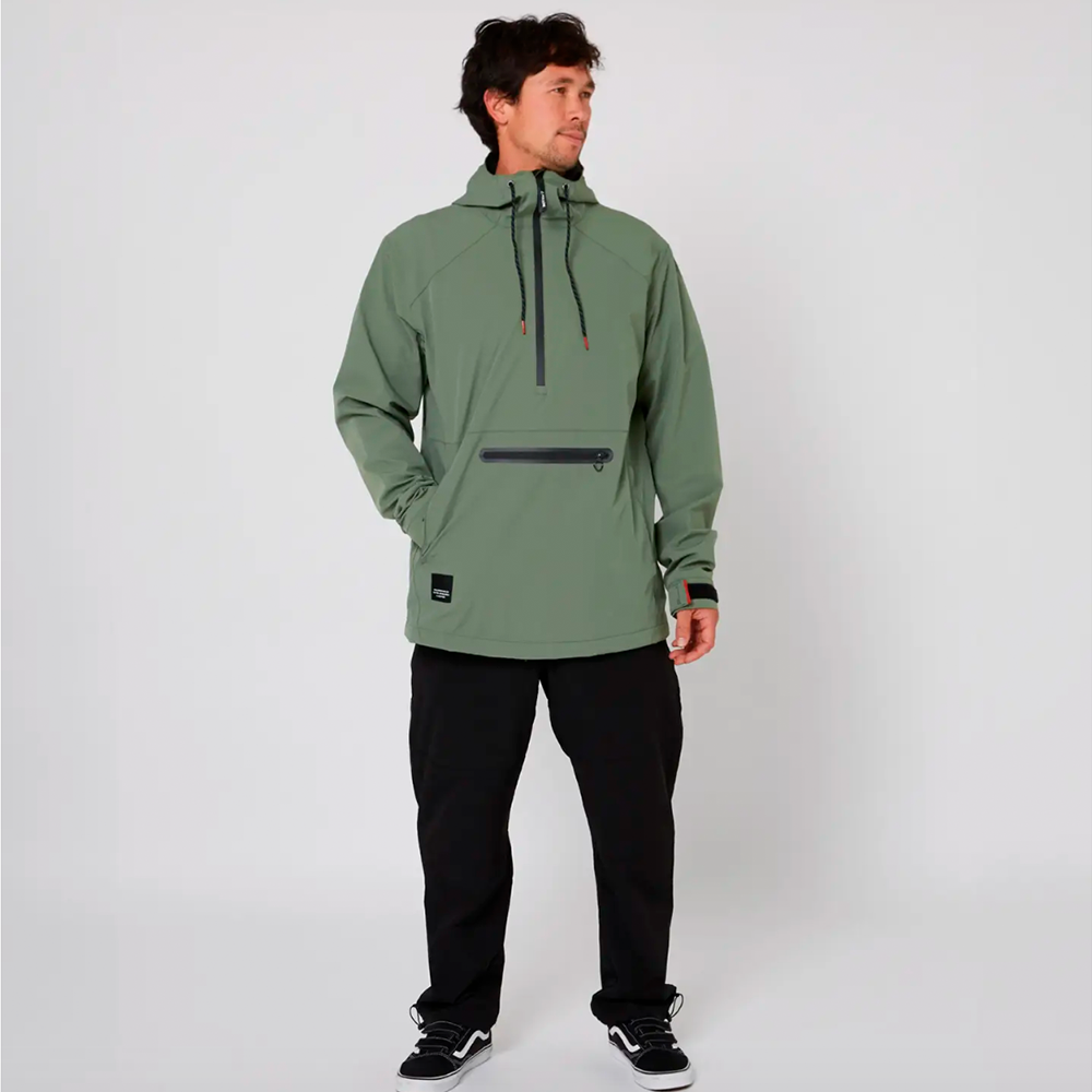 Follow Brand Spray Anorak Jacket Olive