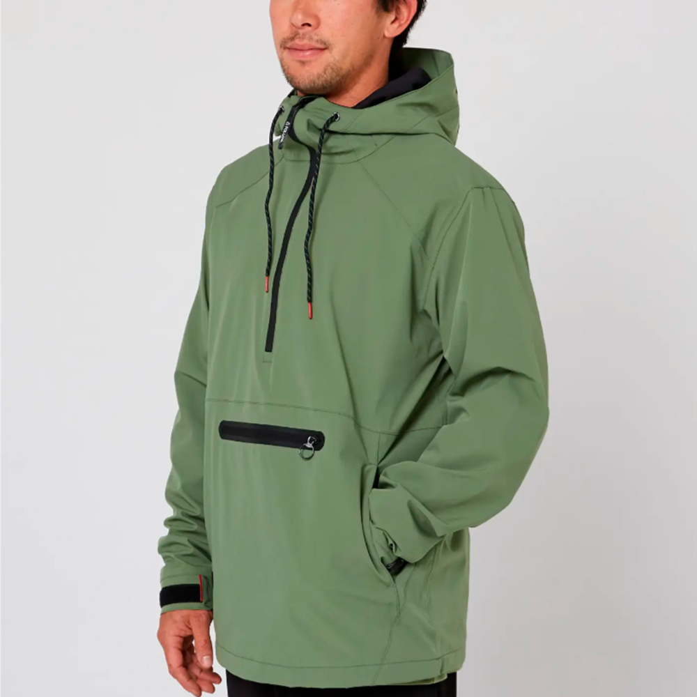 Follow Brand Spray Anorak Jacket Olive