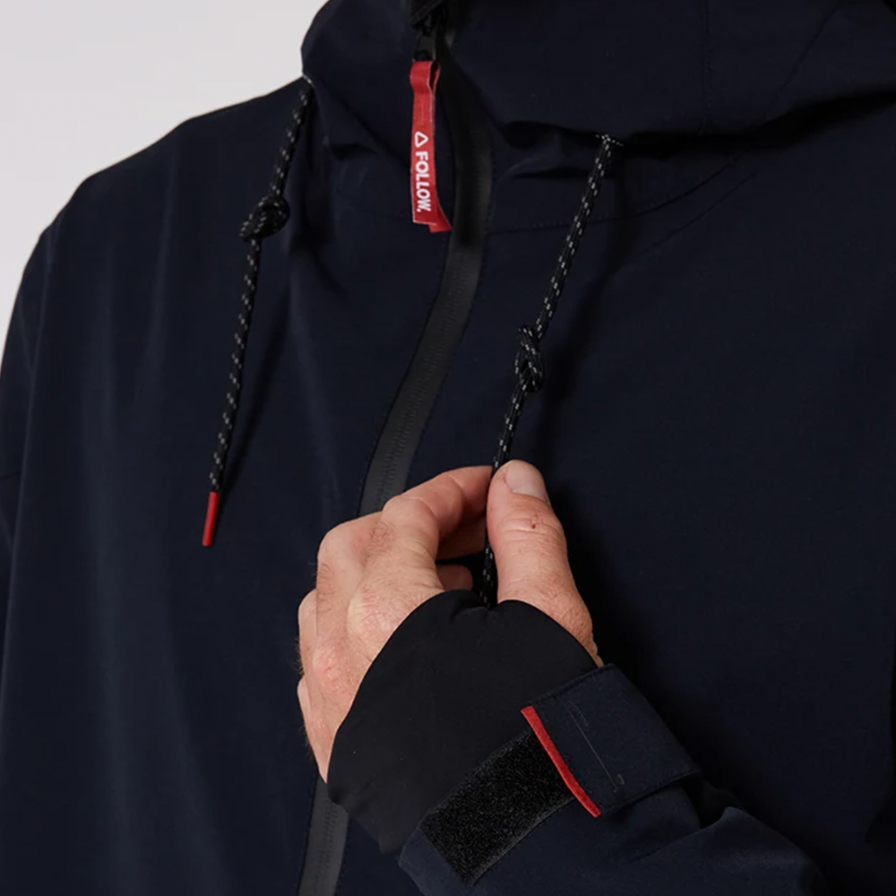 Follow Brand Spray Zip Through Jacket Black