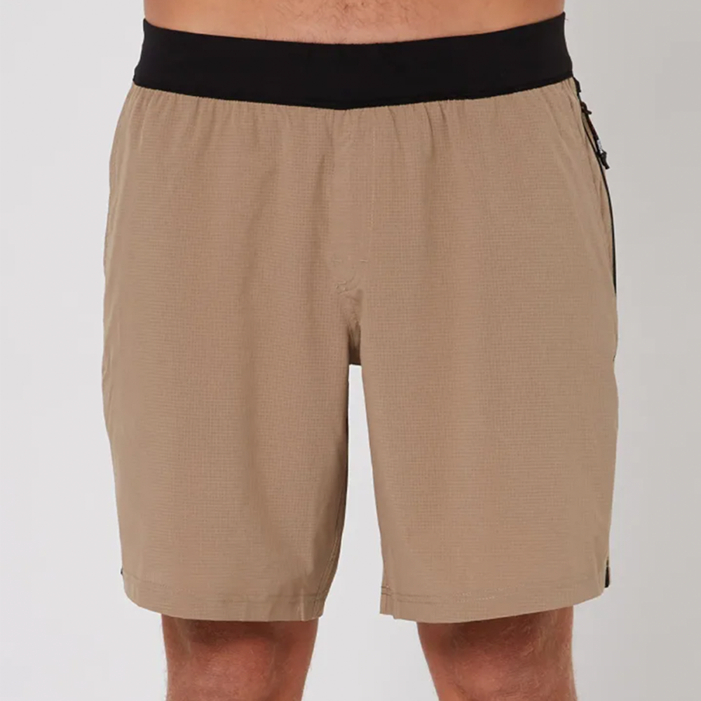 Follow Brand Tech Shorts Deep Taupe