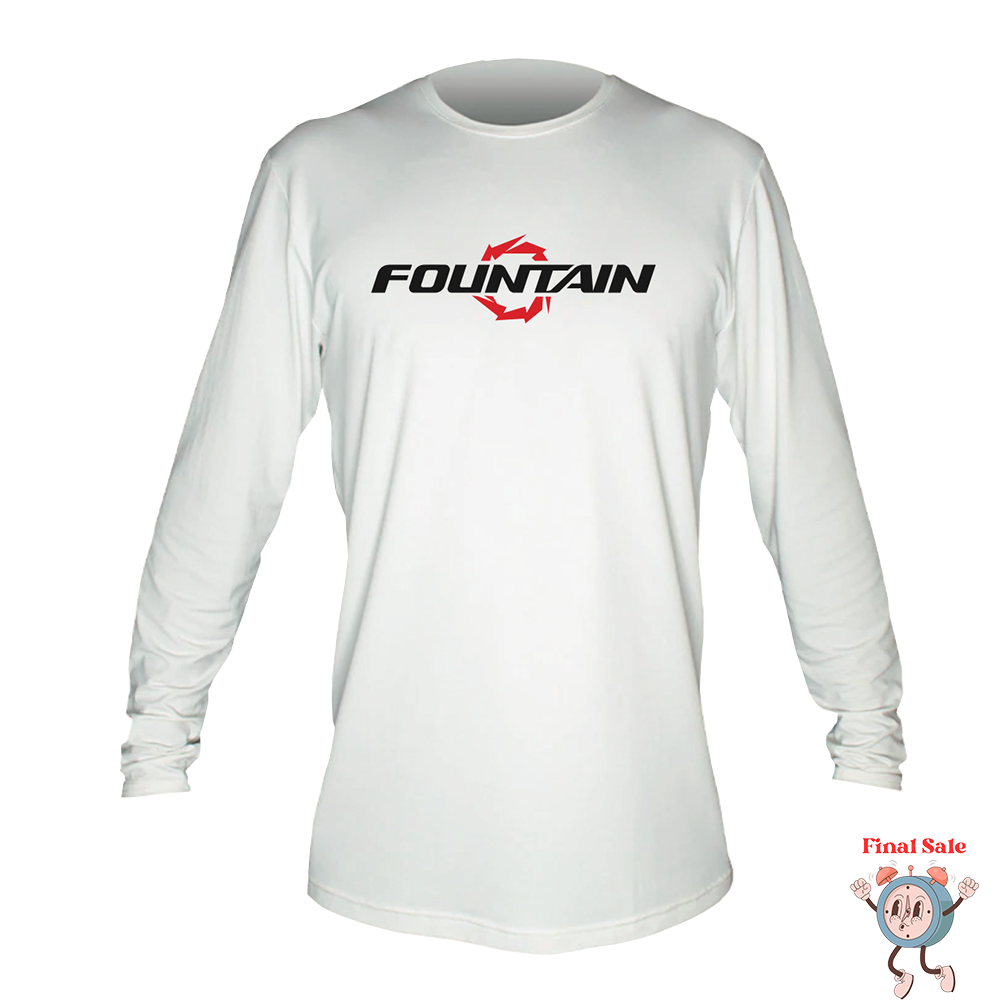 Fountain Powerboats Low Pro Dri Fit Long Sleeve White