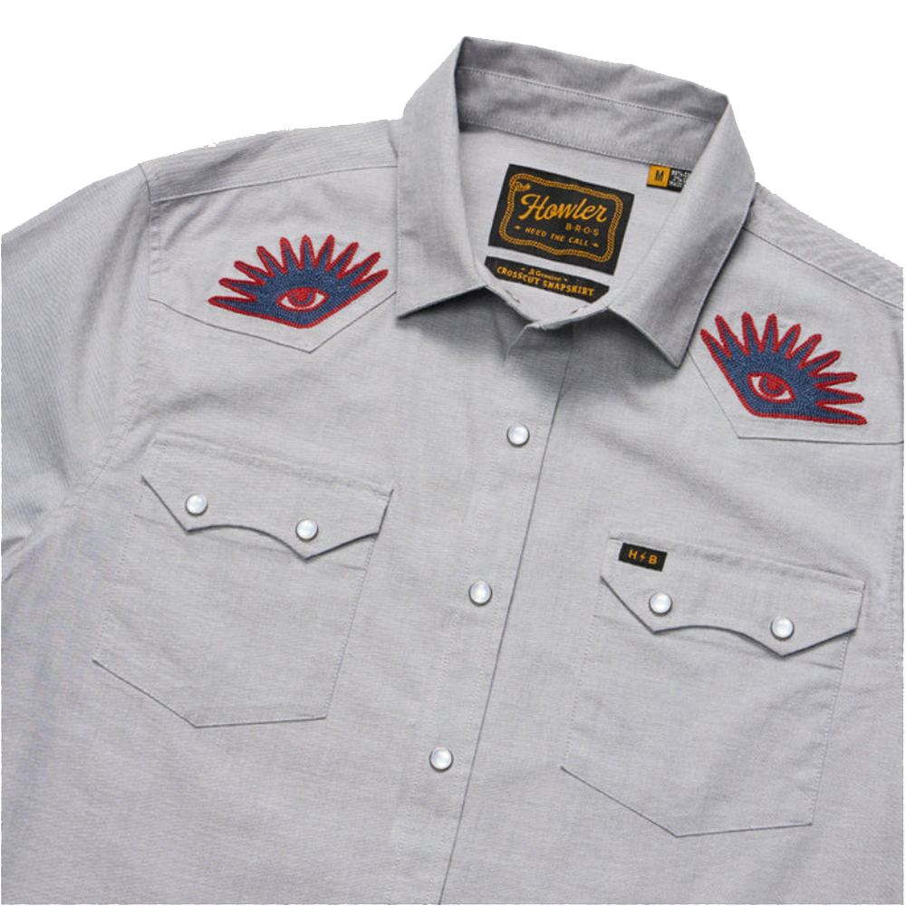 Howler Brothers Crosscut Deluxe Snapshirt High Time Grey