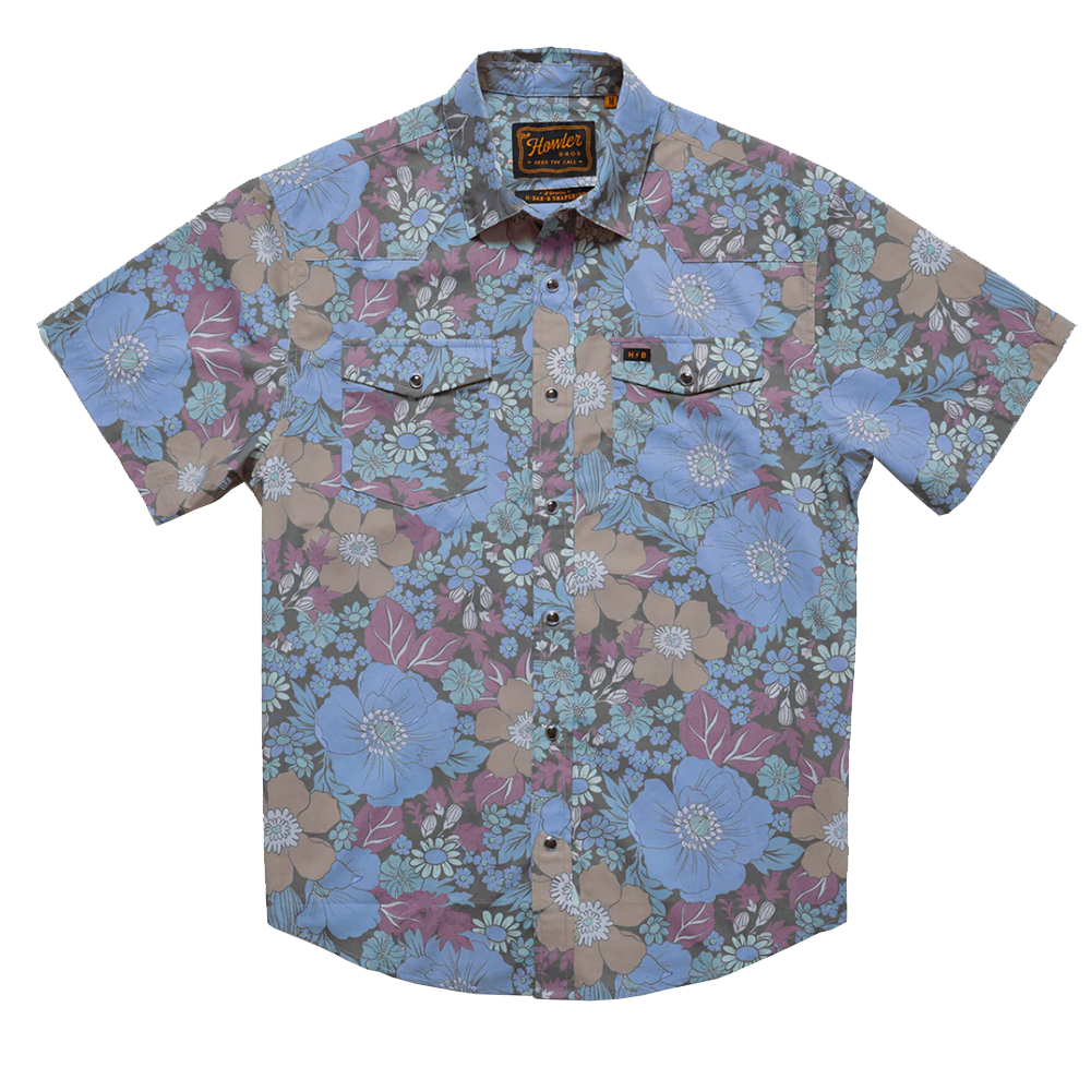 Howler Brothers H Bar B Snapshirt Flower Power Blue