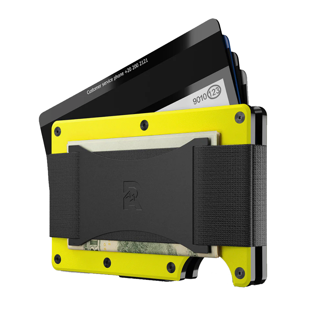 Ridge Wallet Hyper Lime Aluminum Cash Strap