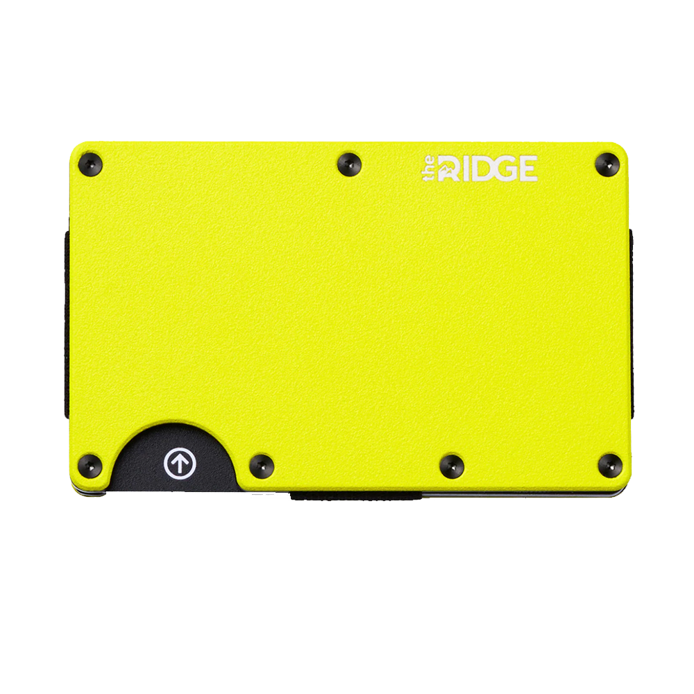 Ridge Wallet Hyper Lime Aluminum Cash Strap
