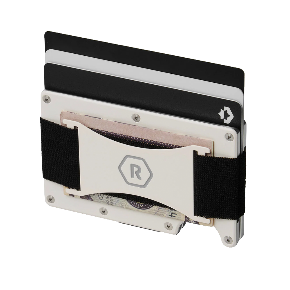 Ridge Wallet Monaco White Aluminum Cash Strap
