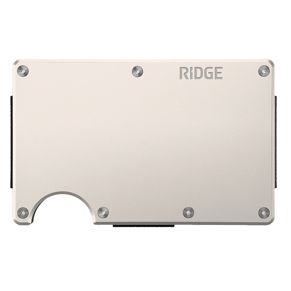 Ridge Wallet Monaco White Aluminum Cash Strap