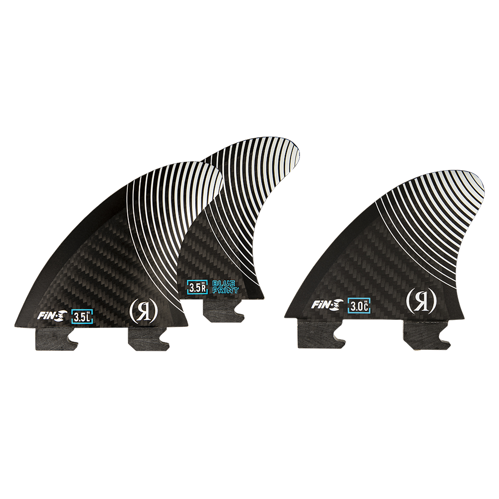 Ronix FinS Blueprint Wakesurf Fin 3 Pack