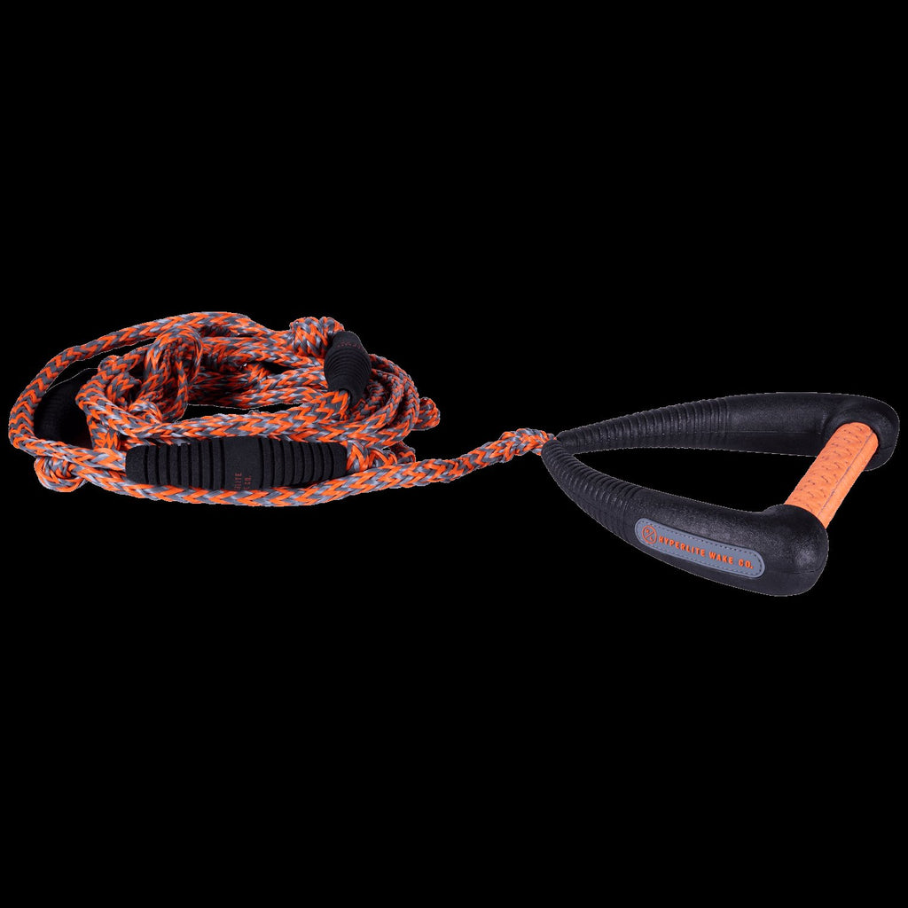Hyperlite 25' Pro Surf Rope w/ Handle Black & Orange