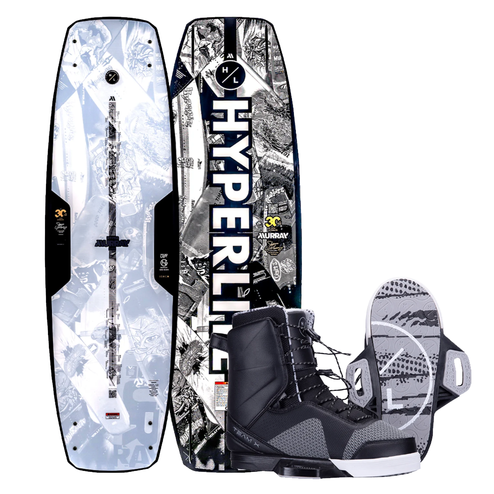 2025 Hyperlite Murray Pro Wakeboard With Hyperlite Team X Bindings