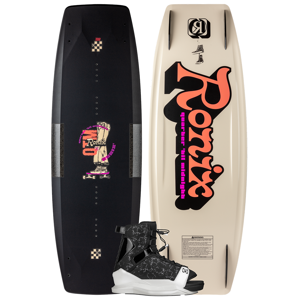 2025 Ronix Womens Quarter Til Midnight Wakeboard With Ronix Halo Bindings