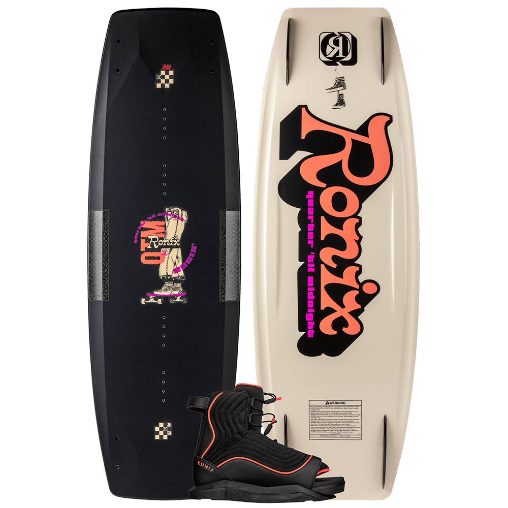 2025 Ronix Womens Quarter Til Midnight Wakeboard With Ronix Luxe Bindings