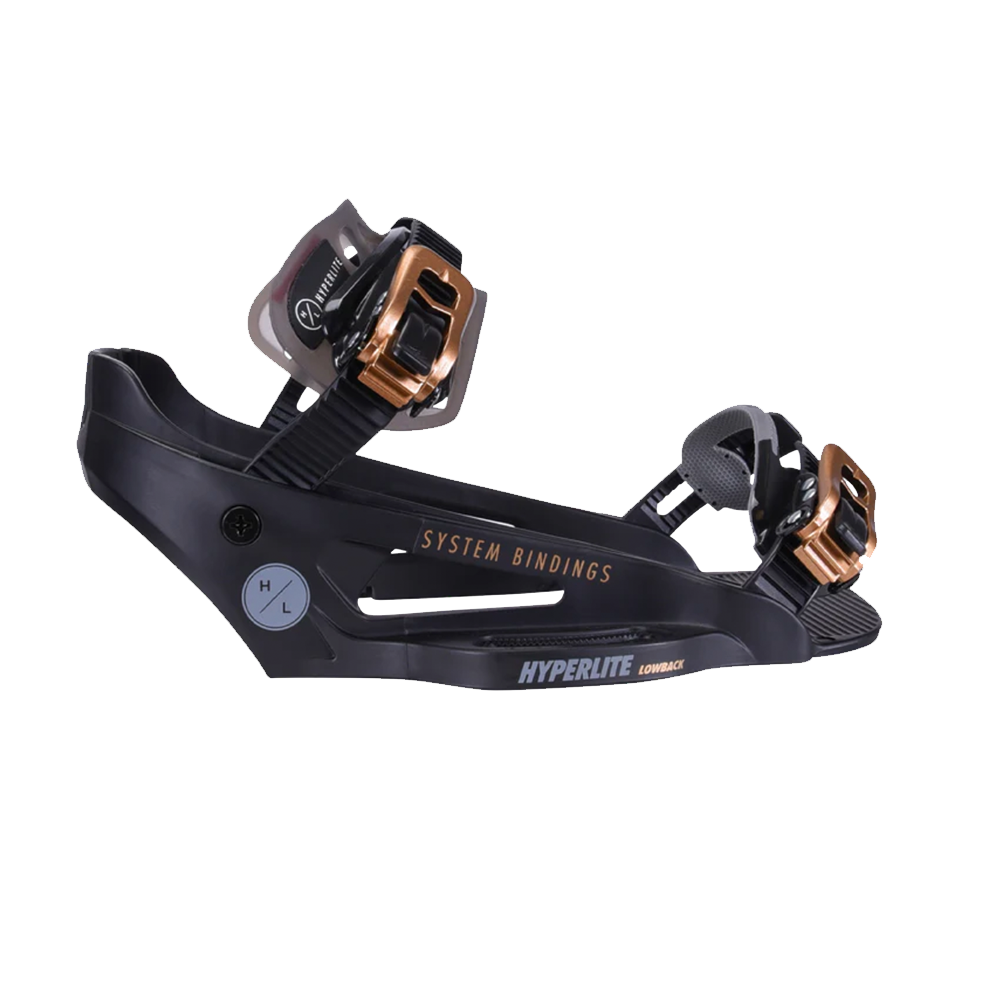 2027 Hyperlite System Lowback Wakeboard Bindings in Black