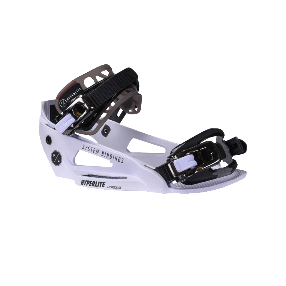 2027 Hyperlite System Lowback Wakeboard Bindings in White