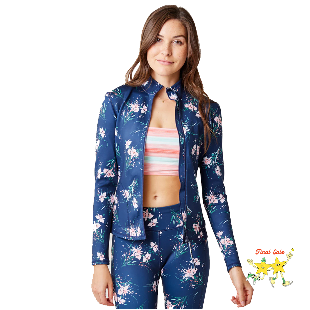 Carve Designs Stella Zip-Up Jacket Bouquet