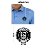 Donzi Marine Tempo Polo Heather Blue