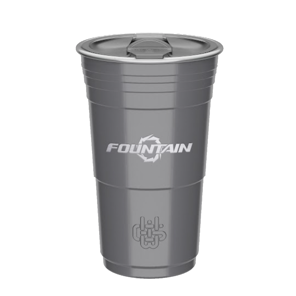 Fountain 16oz Laser Etched Cup Grey