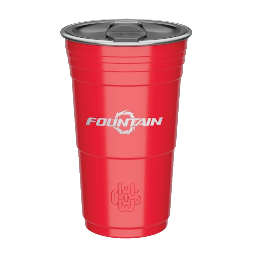 Fountain 16oz Laser Etched Cup Red