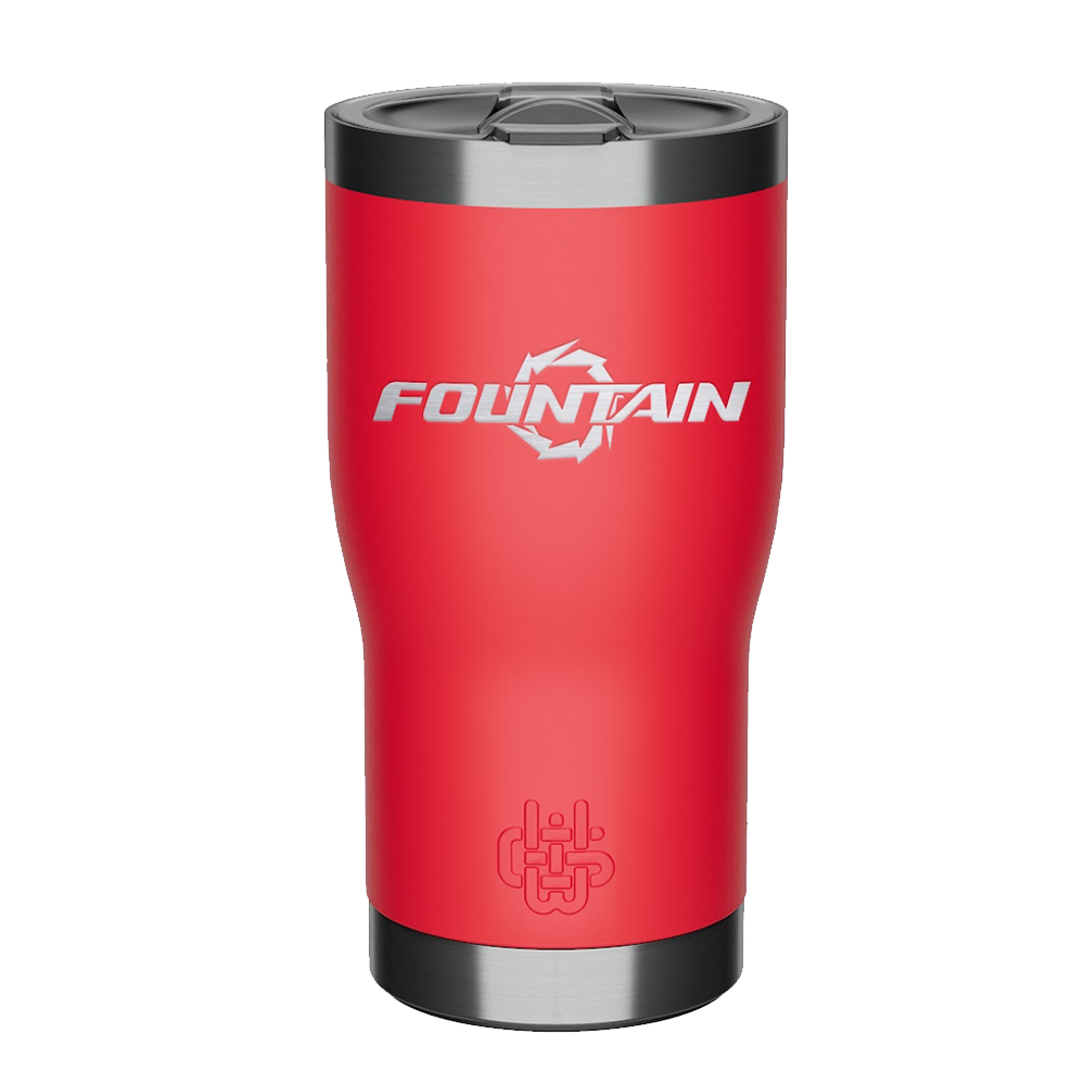 Fountain 20oz Laser Etched Tumbler Red