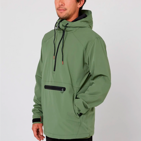 Follow Brand Spray Anorak Jacket Olive