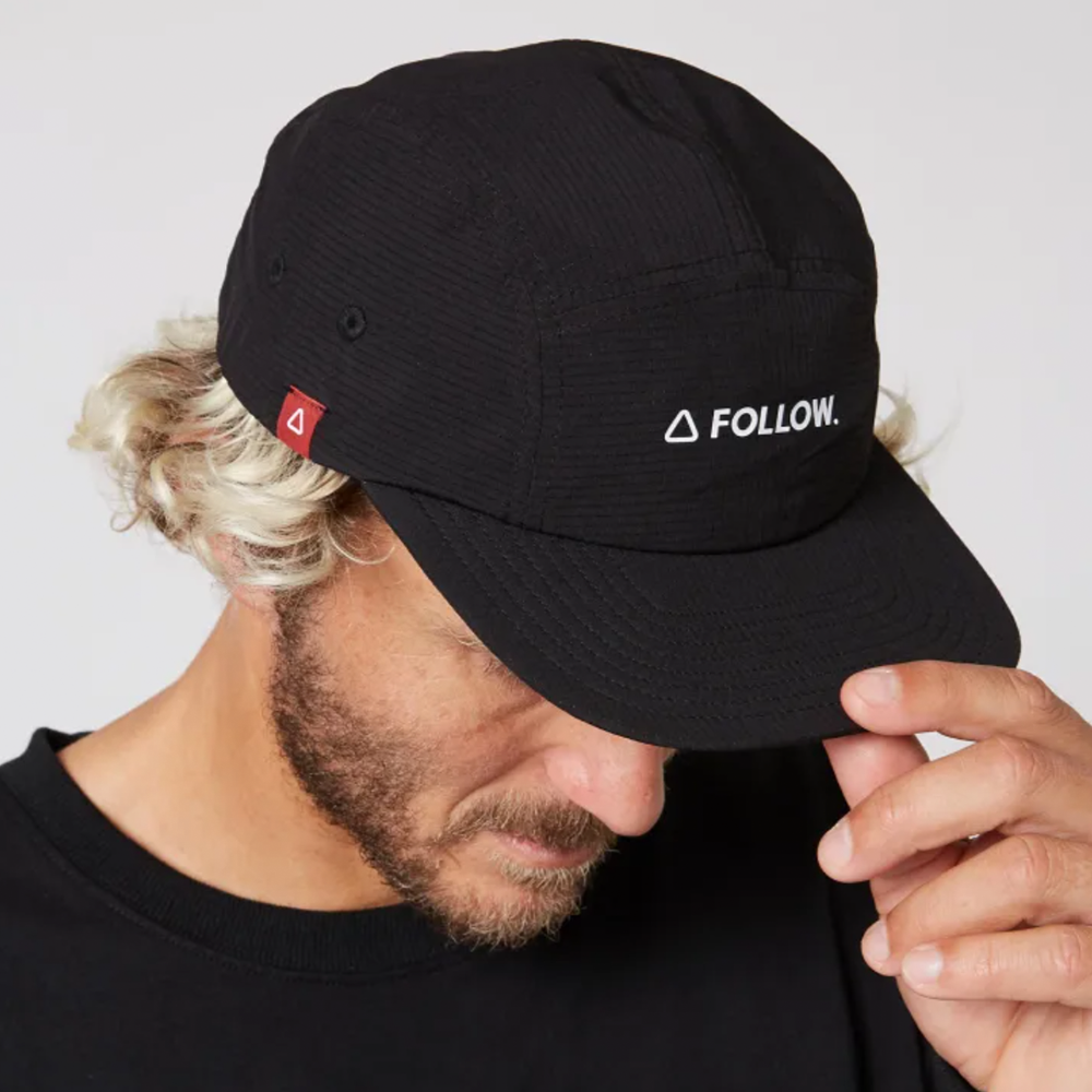 Follow Brand Tech Hat Black