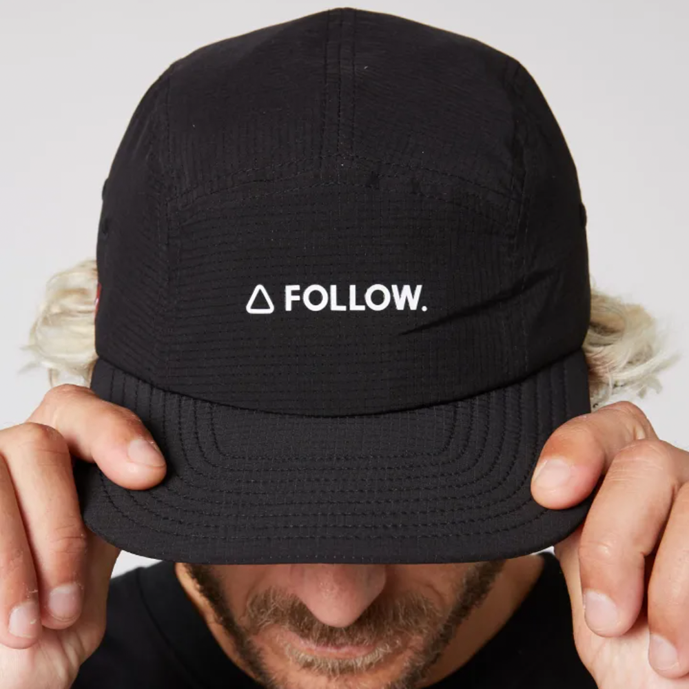 Follow Brand Tech Hat Black