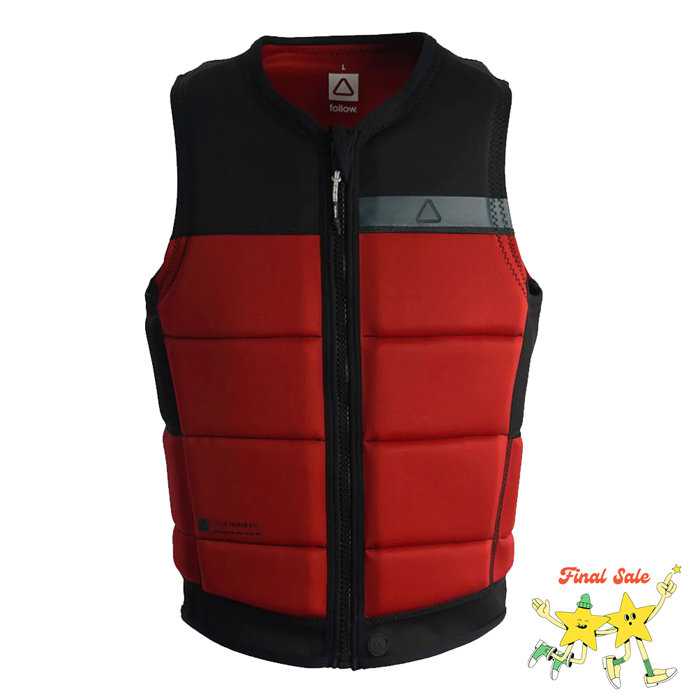 Follow Wake Signal Plus Mens Impact Vest Red