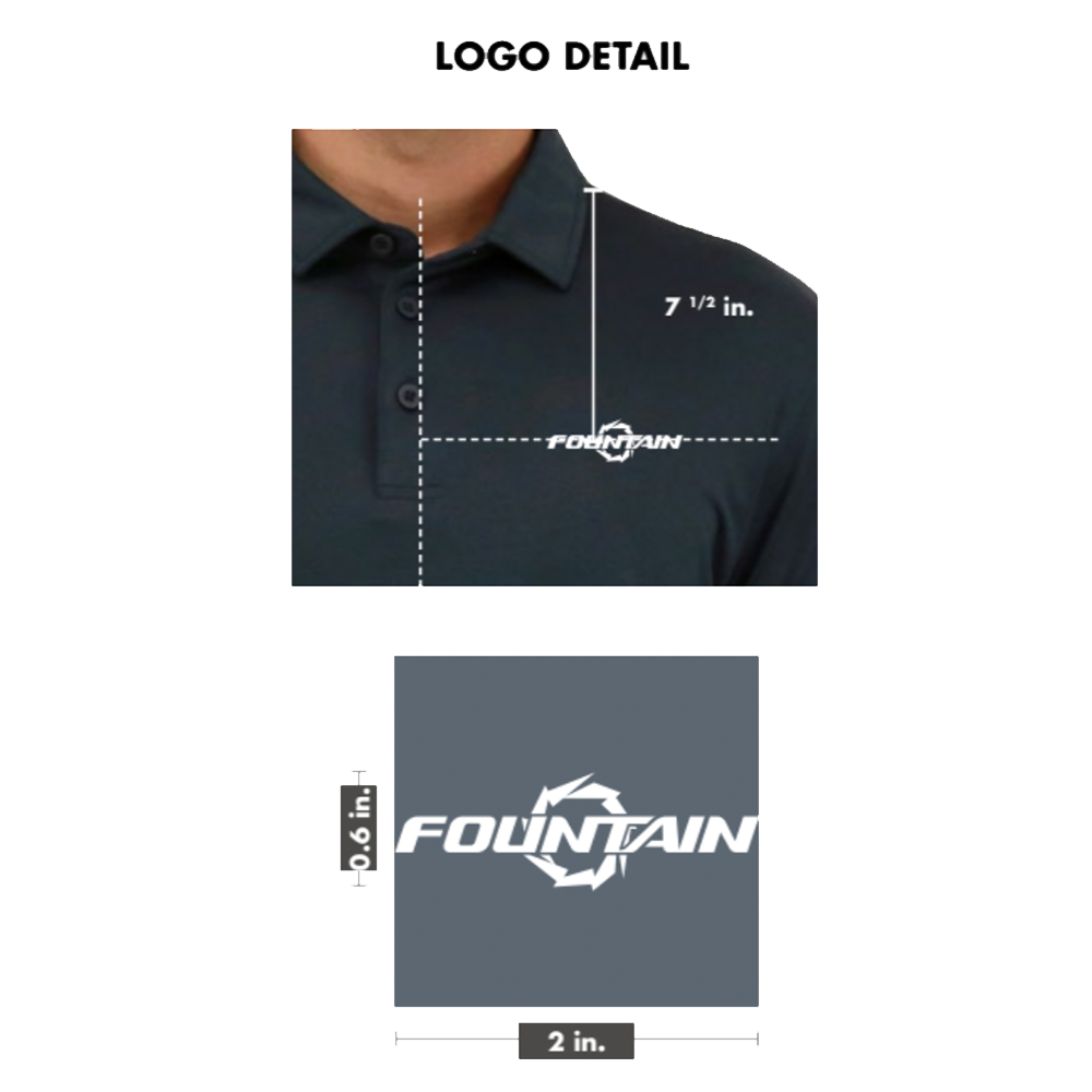 Fountain Boats Tempo Polo Heather Charcoal
