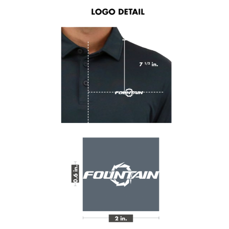 Fountain Boats Tempo Polo Heather Charcoal