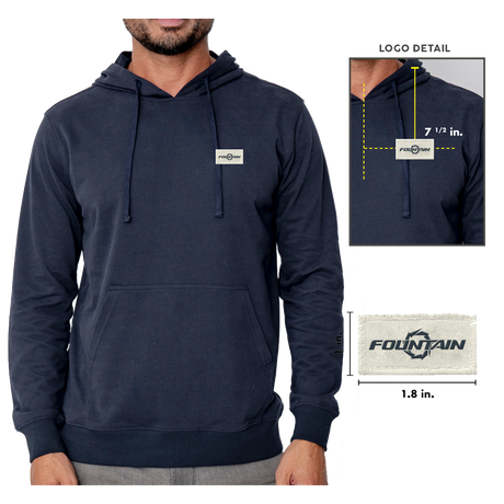 Fountain Center Console Hoodie Navy