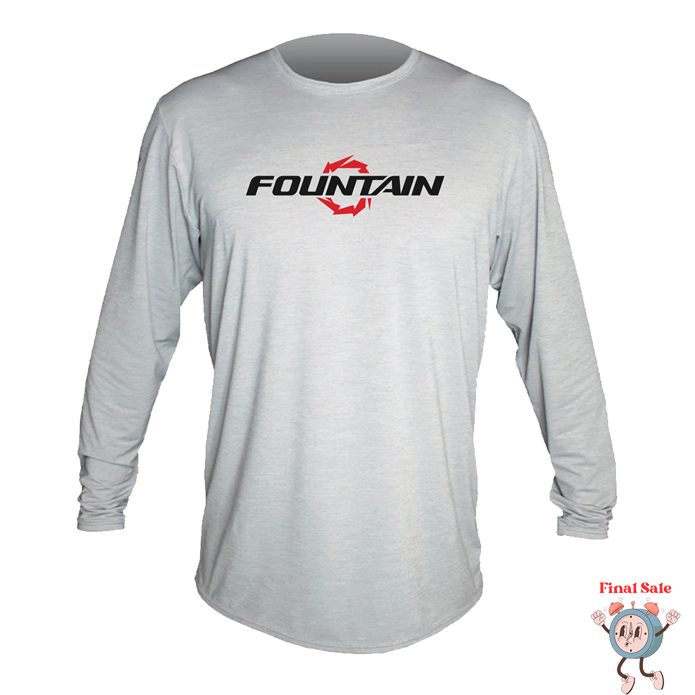 Fountain Powerboats Low Pro Dri Fit Long Sleeve Alloy Grey