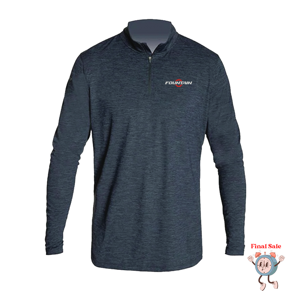 Fountain Powerboats UPF Dri Fit Quarter Zip Midnight Heather