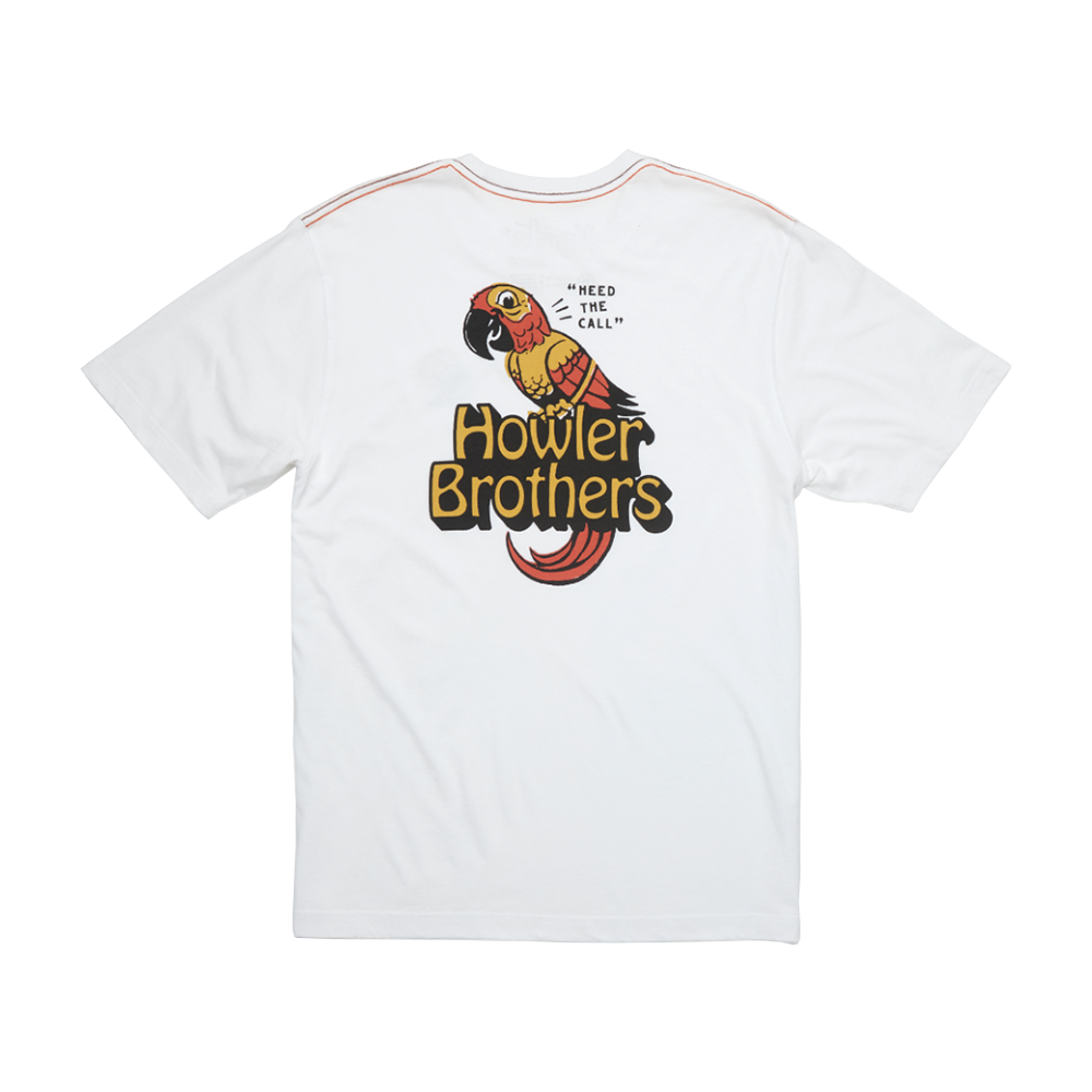 Howler Brothers Chatty Bird Cotton Tee Vintage White