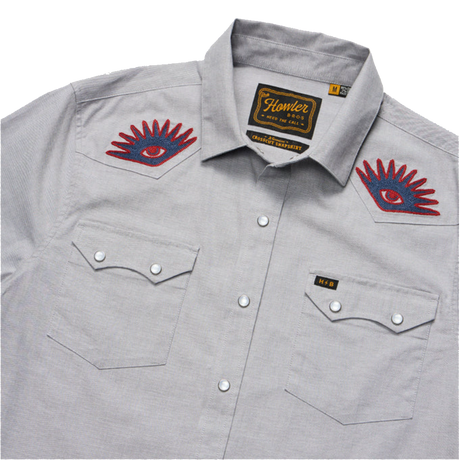 Howler Brothers Crosscut Deluxe Snapshirt High Time Grey