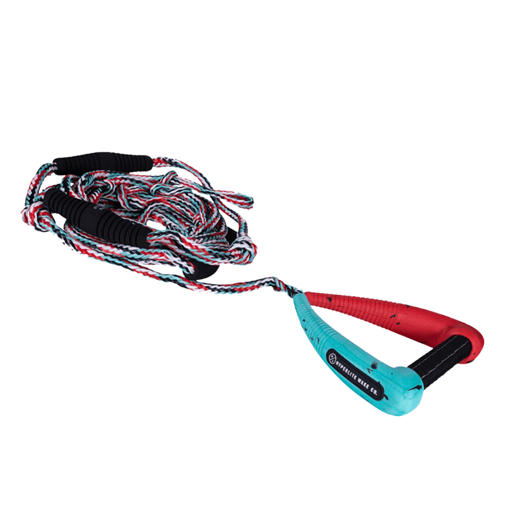 Follow Surf Ropes Hyperlite 25ft Pro Teal Red Surf Rope – Wake Effects