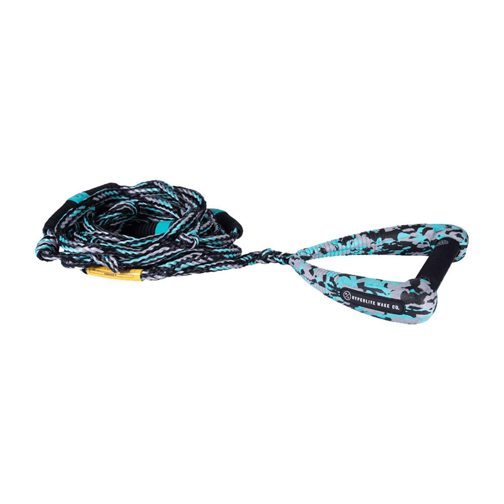 Hyperlite 25ft Arc Wakesurf Rope With Handle Teal & Grey