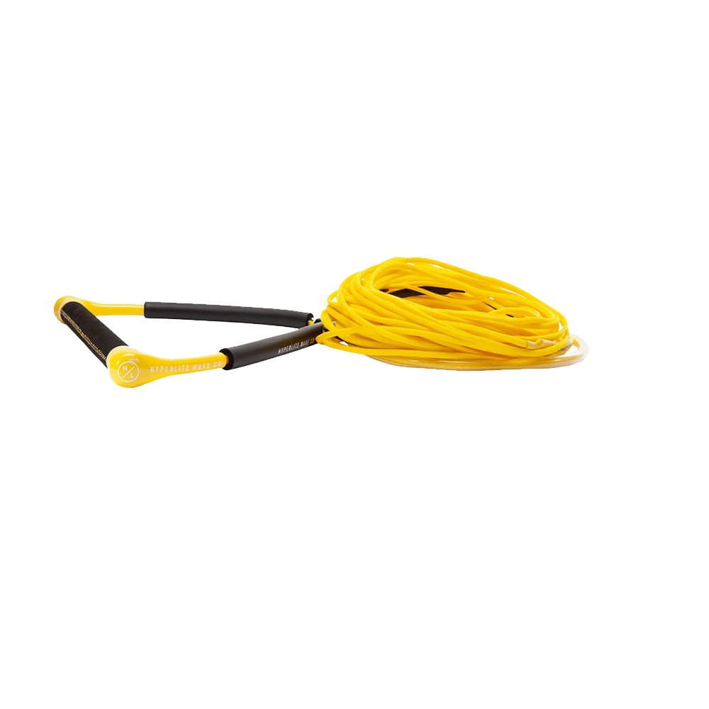 Hyperlite CG Handle With Yellow Fuse Line Wakeboard Rope Package