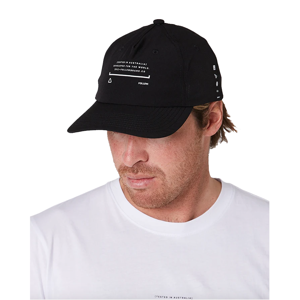 Follow Brand Tested Cap Black