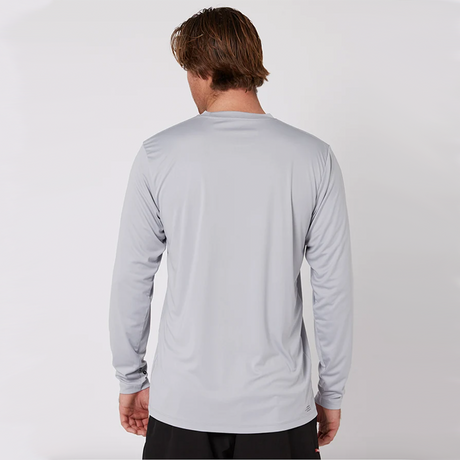 Follow Brand Long Sleeve Sun Tee Light Grey