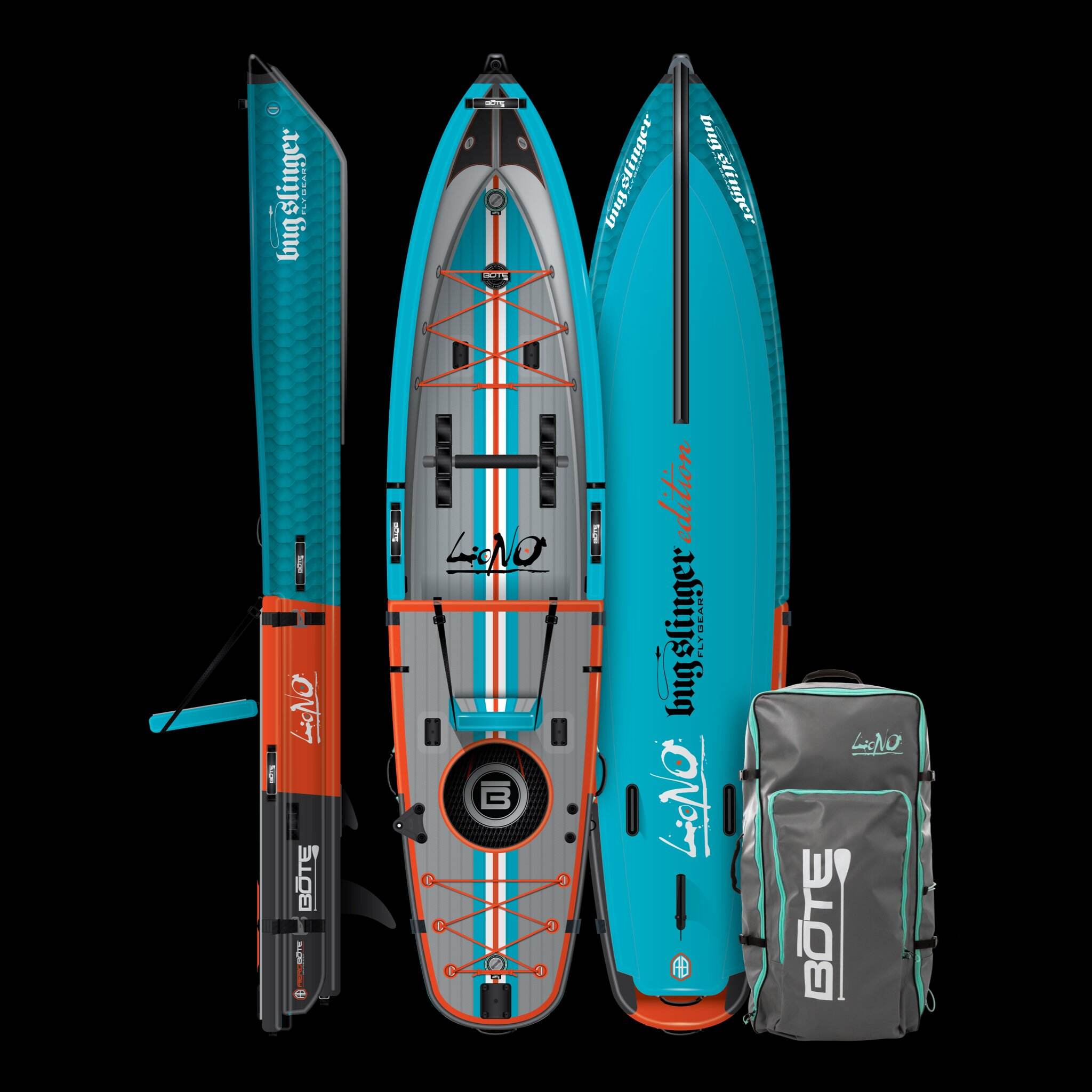 LONO Aero 12′6″ Bug Slinger™ Backwater Inflatable Kayak
