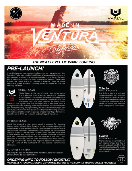 Hyperlite Exacta Wakesurfer By Varial Surfboards