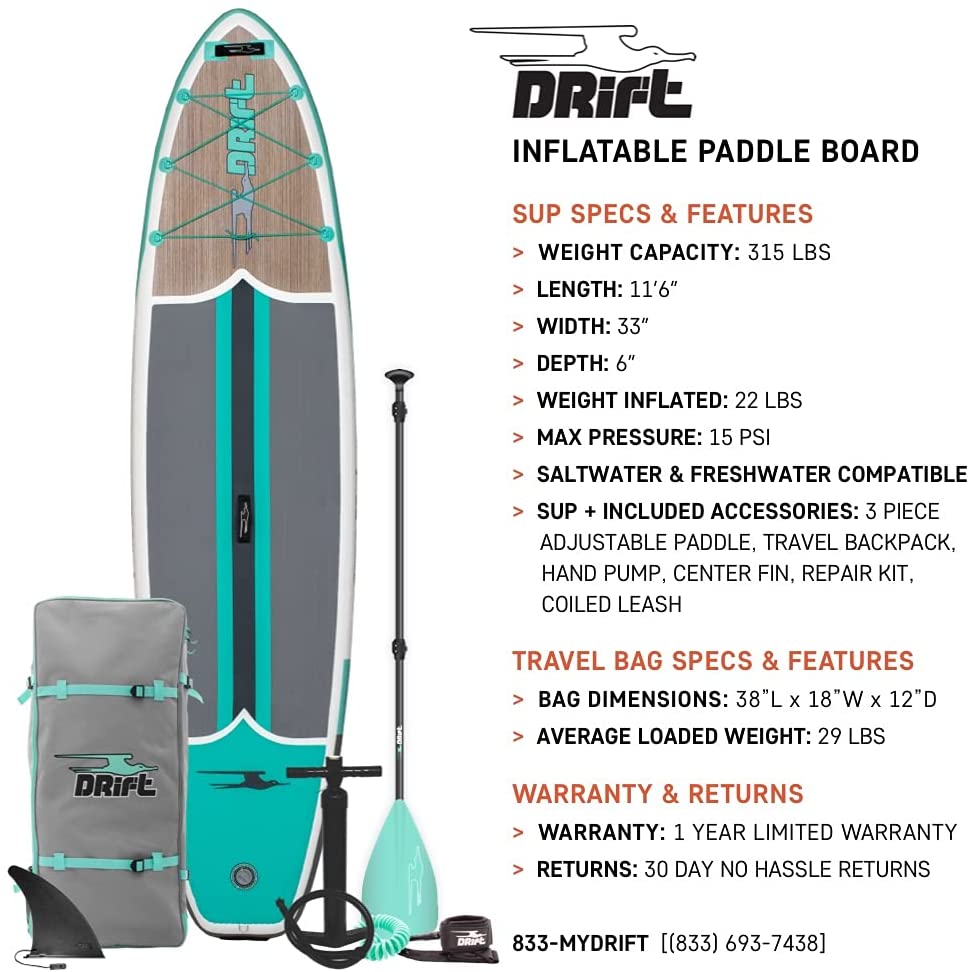 Drift 11'6 Inflatable Paddleboard Classic